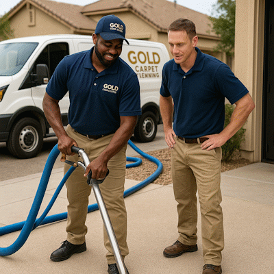 Professional carpet cleaning team working in Phoenix
